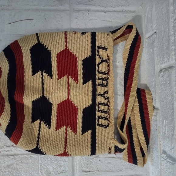 Handmade Crochet Crossbody and Shoulder Unisex Medium Size Bag - NEW- - Picture 4 of 5